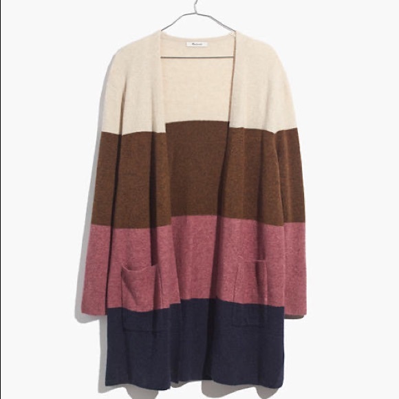 Madewell Sweaters - women’s madewell kent striped cardigan sweater in coziest yarn size s